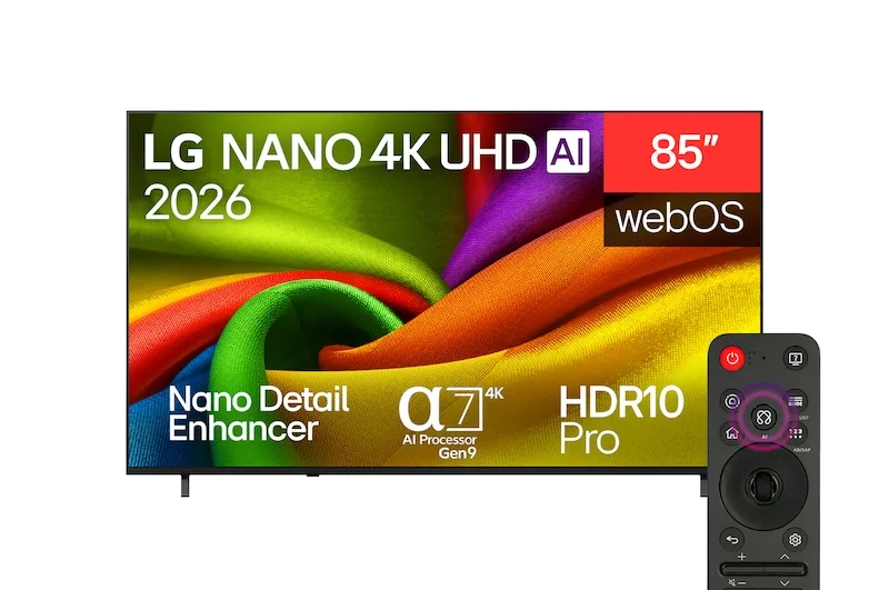 تلفزيون إل جي 85 بوصة NANO بدقة 4K سمارت NU84 (2026)