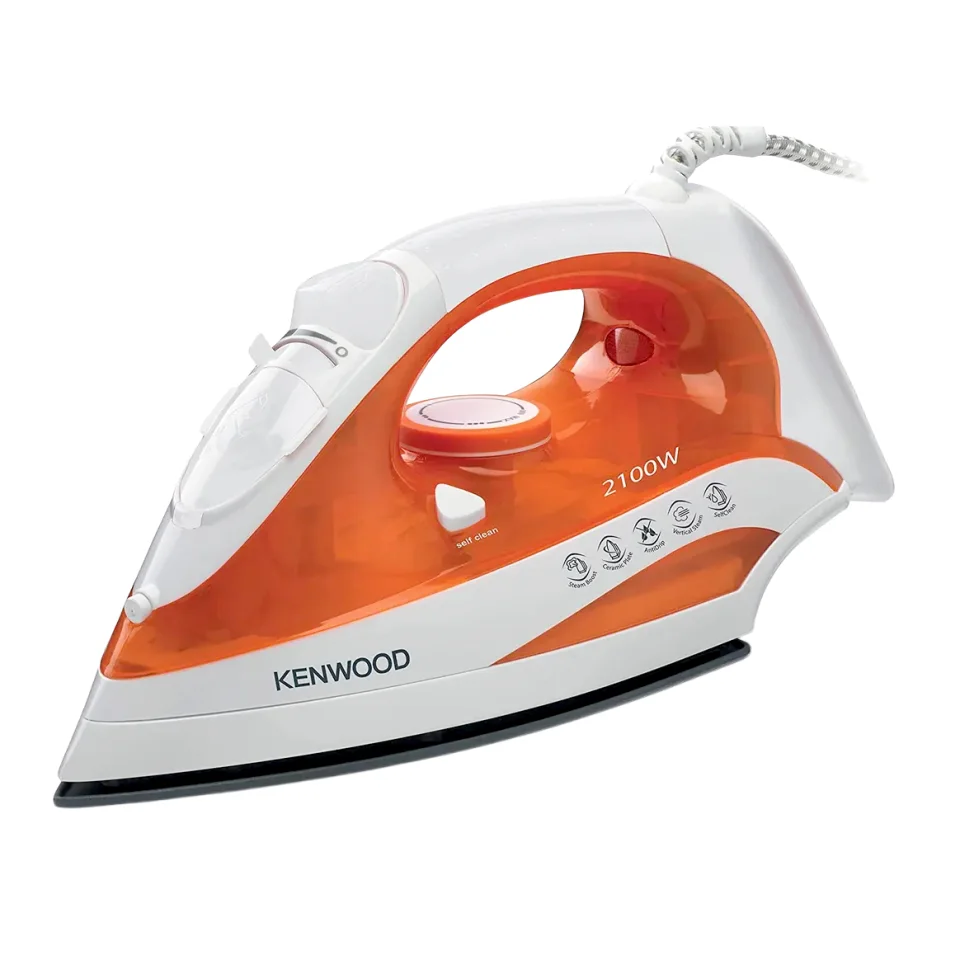 Kenwood Steam Iron 2100 W, Ceramic Soleplate – White / Orange