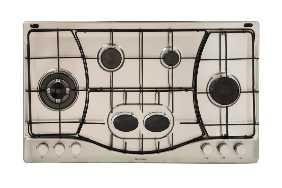 Ariston Built-in Gas Hob 90 cm, 6 Burners – Stainless Steel