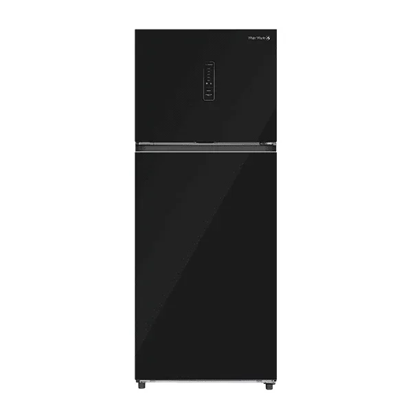 White Whale No Frost Refrigerator 540 L, 2 Doors, Inverter – Black glass