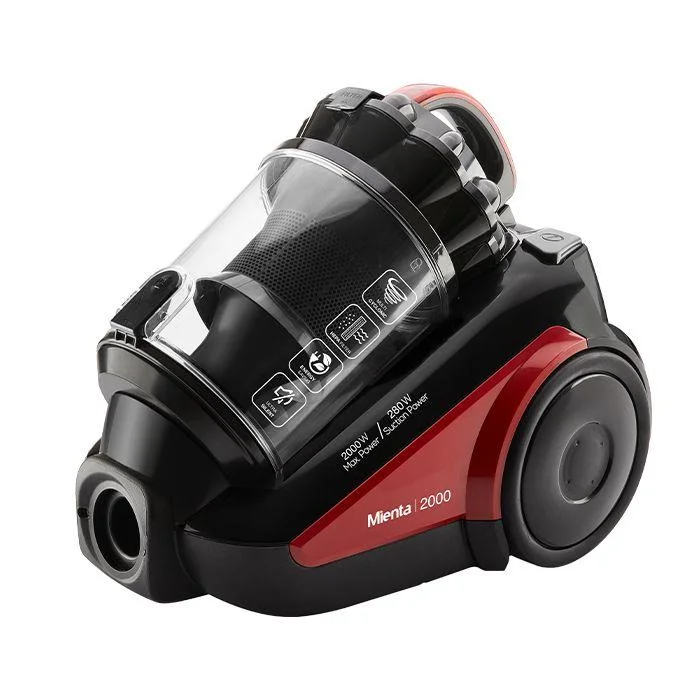 Mienta Torq Canister Vacuum Cleaner 2000 W – Black / Red