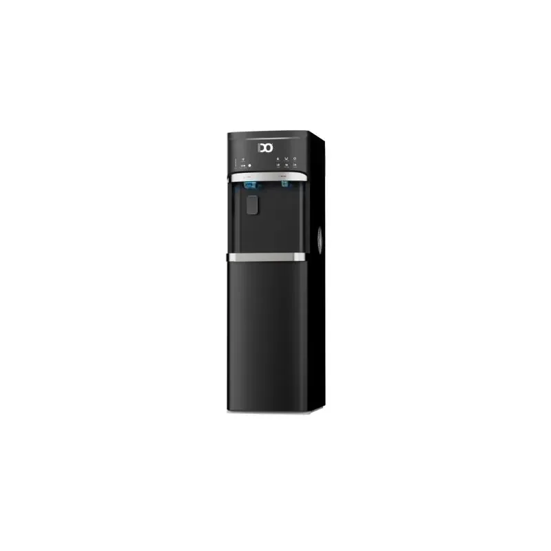 IDO Bottom-Loading Water Dispenser with Ice Maker, 2 Taps – Black / Silver