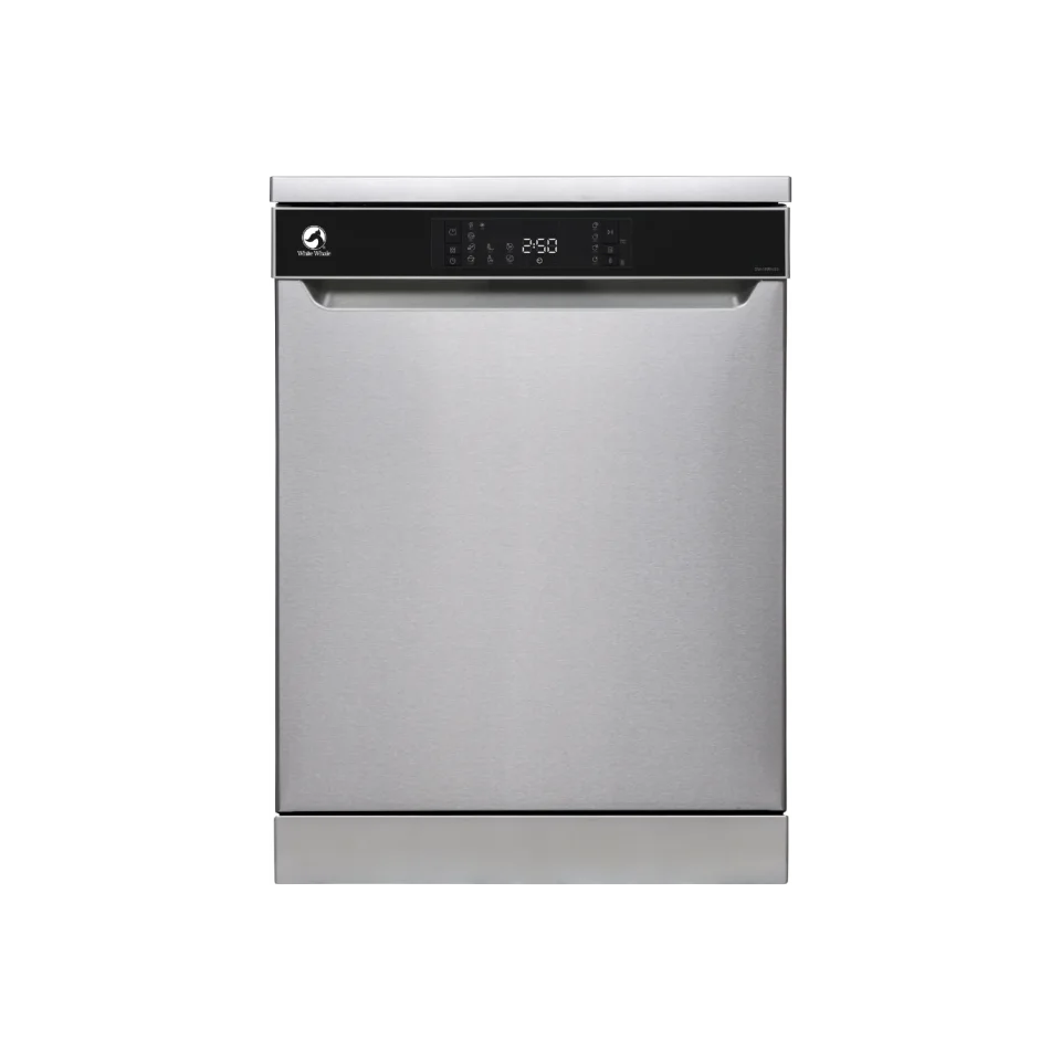 White Whale Dishwasher 60 cm, 15 Place Settings, 8 Programmes, Inverter – Stainless Steel