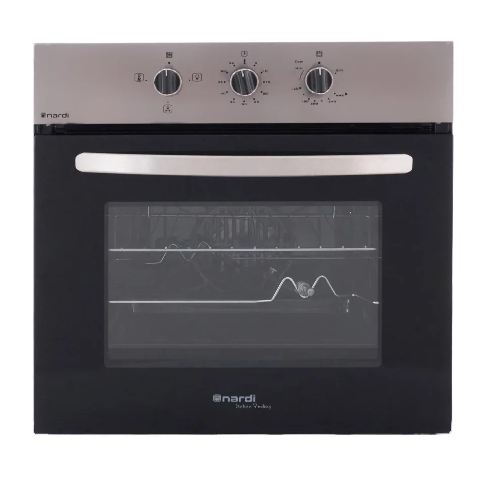 Nardi Built-in Gas Oven 60 cm, 67 L with Grill & Fan – Stainless Steel