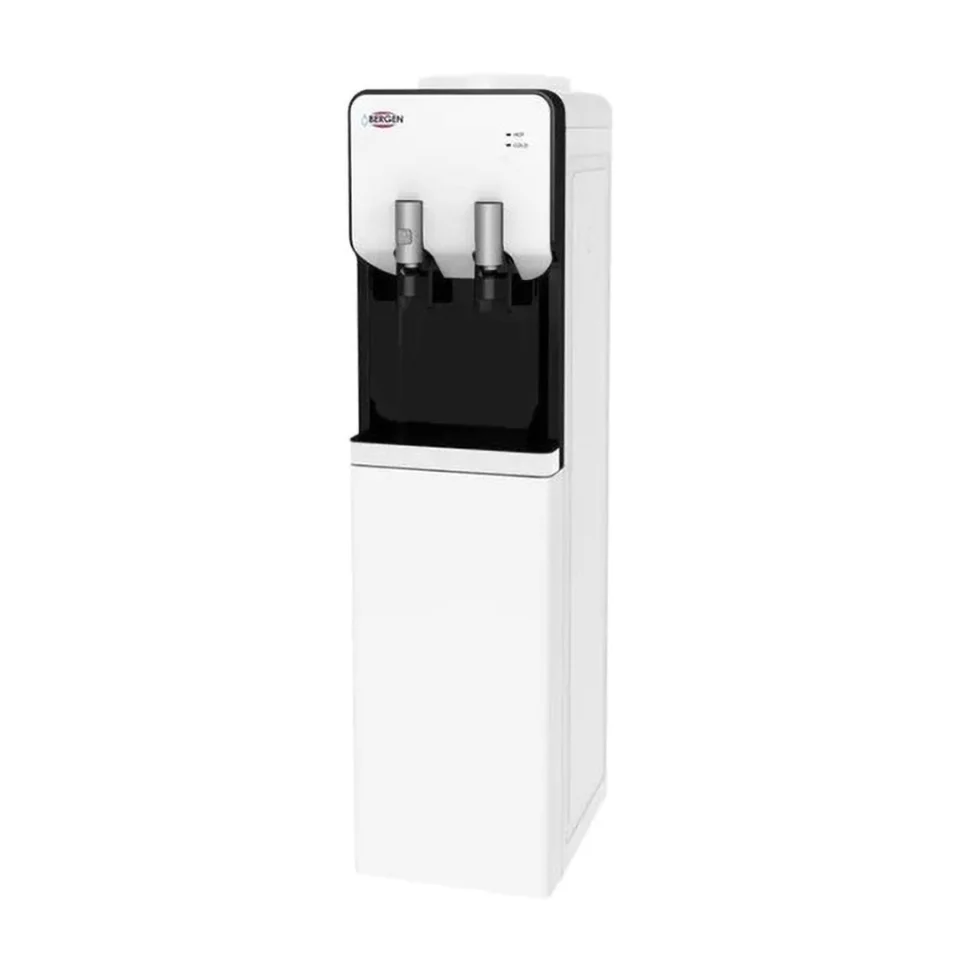 Bergen Top-Loading Water Dispenser, Hot & Cold, 2 Taps – White / Black